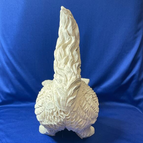 Funny Large Stretching Yawning White Cat Figurine - Picture 5 of 9